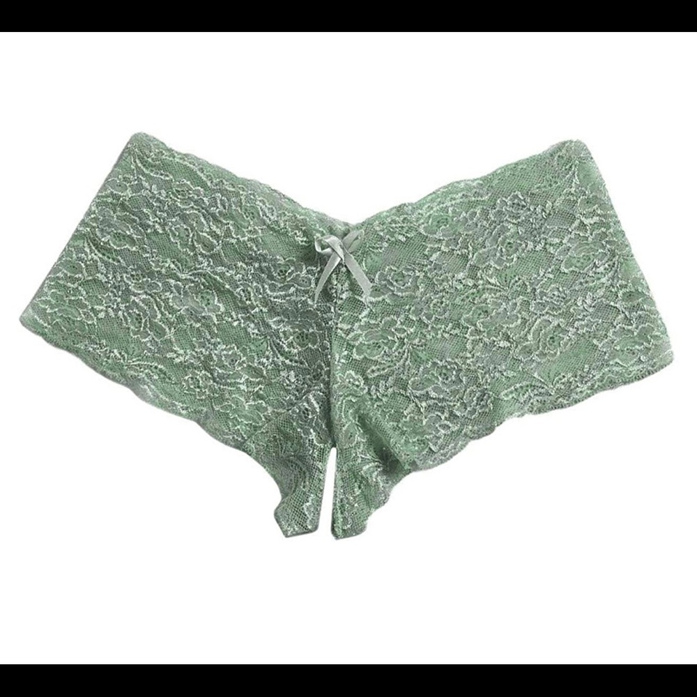 LAST ONE: Cheeky Lace Hipster Crotchless Boyshorts